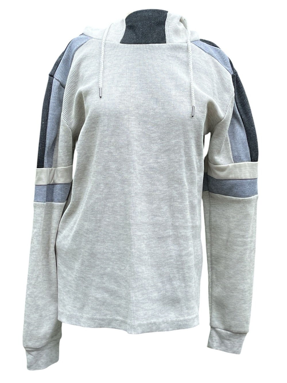 Amongst Others mens Hooded Waffle Knit Sweater gray size large